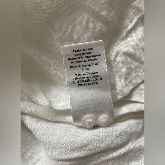 New Everlane Women The Must Have Shirt in Linen White Size 4 - Picture 13 of 13